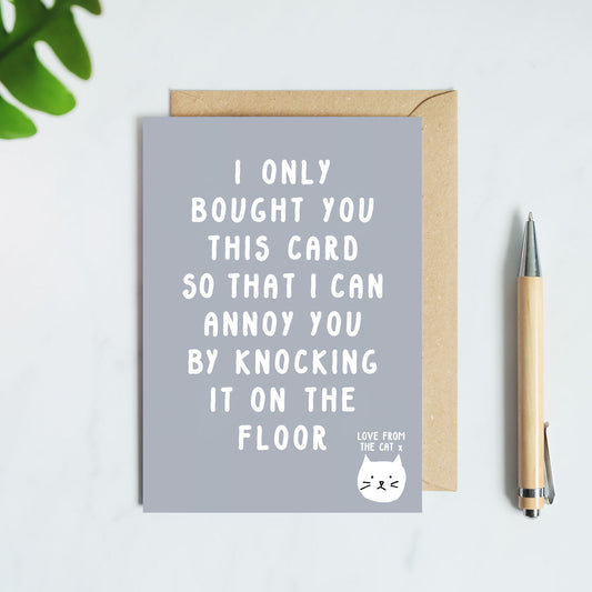 Knocking It On The Floor Card From The Cat